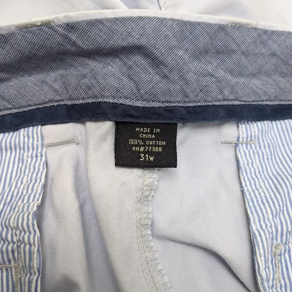 J. Crew Men's Flat Front Club Shorts 31